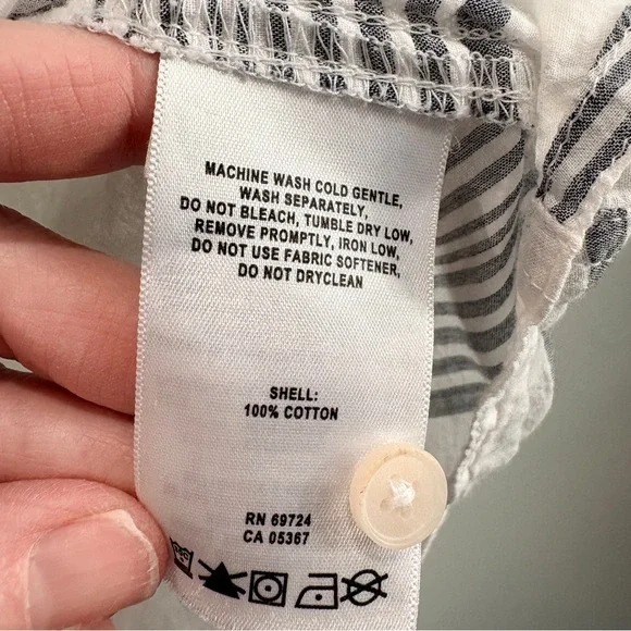 Columbia Striped Button Down Summer Casual Coastal Shirt Size S - Picture 5 of 7